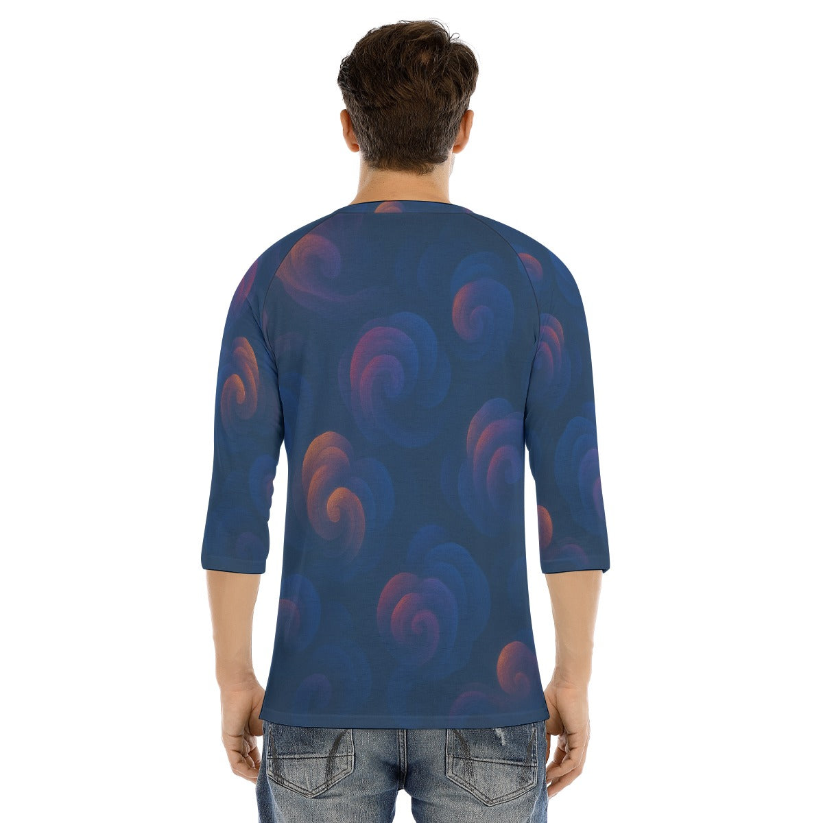 Men's Bracelet Sleeve T-shirt With Button Closure - view 4