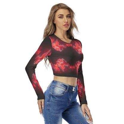 Women's Round Neck Crop Top T-Shirt