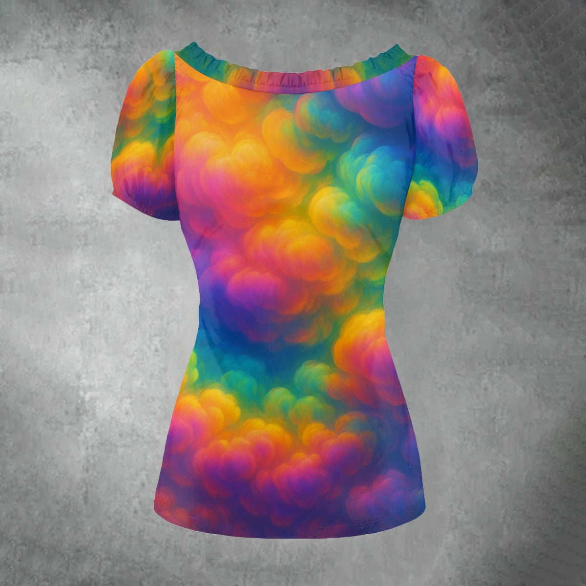 Women's Puff Sleeve Pleated Shirt