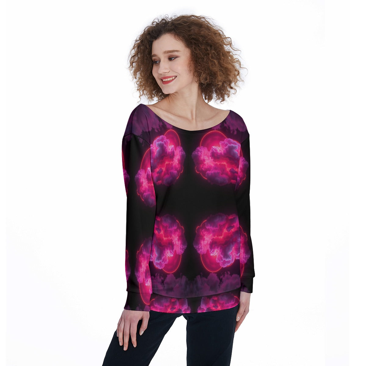Women's Off-Shoulder Sweatshirt