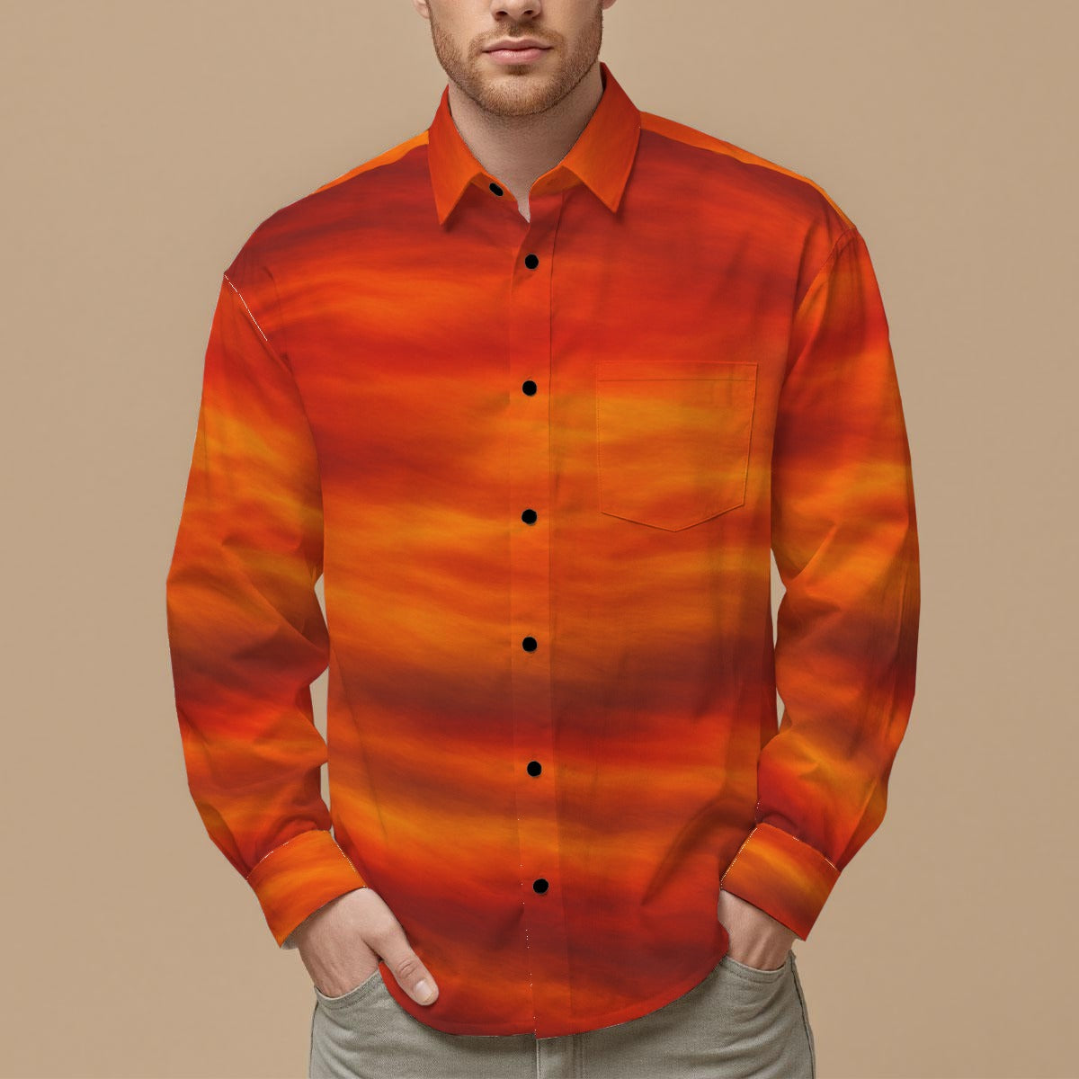 Men's Slim Fit Long Sleeve Shirt
