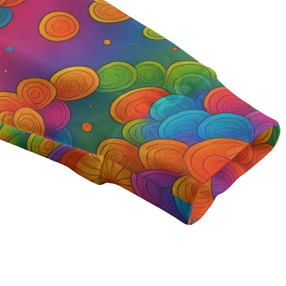 Unisex V-neck Knitted Fleece Cardigan With Button Closure