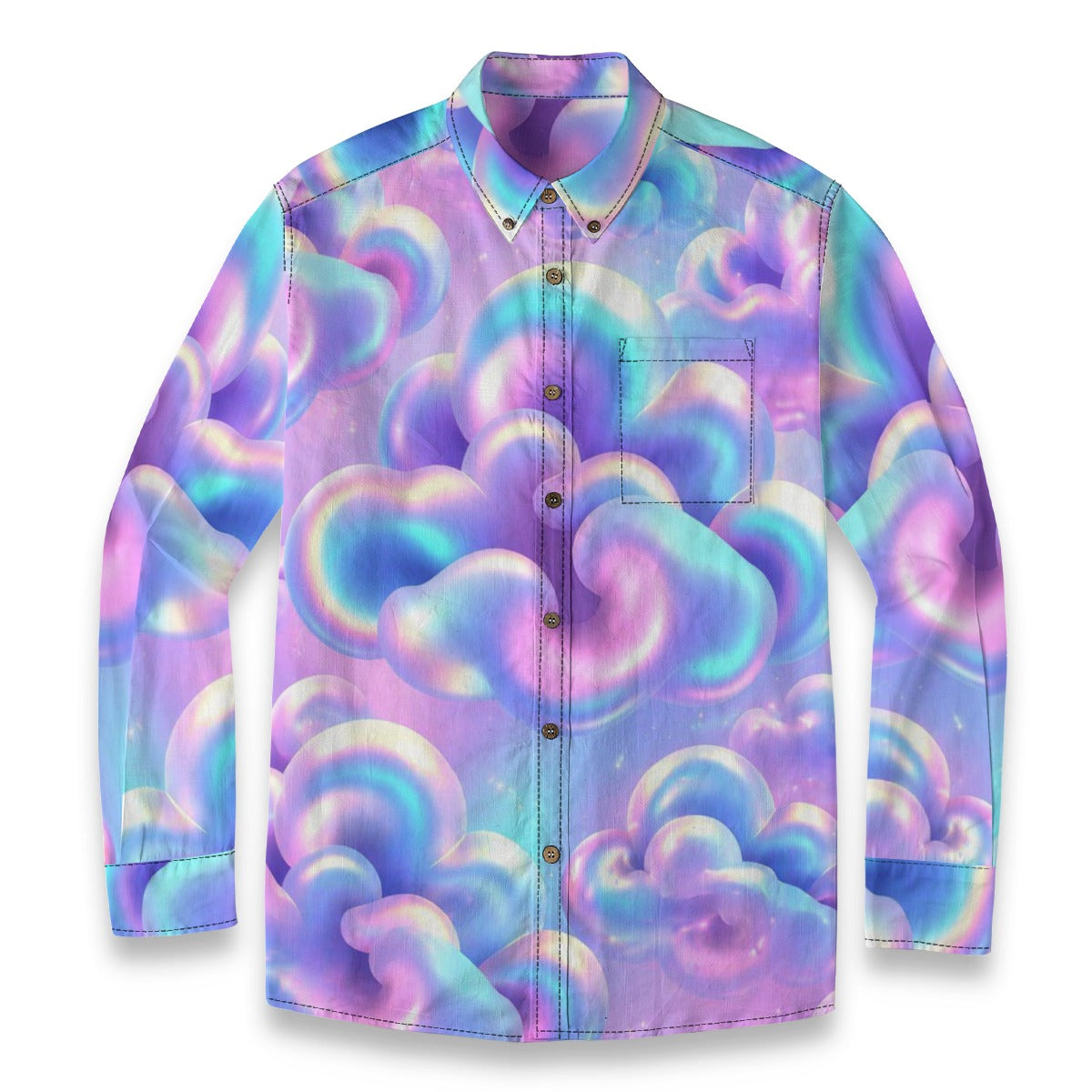 Men's Casual Lapel Long Sleeve Shirt|125GSM Cotton