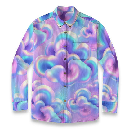 Men's Casual Lapel Long Sleeve Shirt|125GSM Cotton