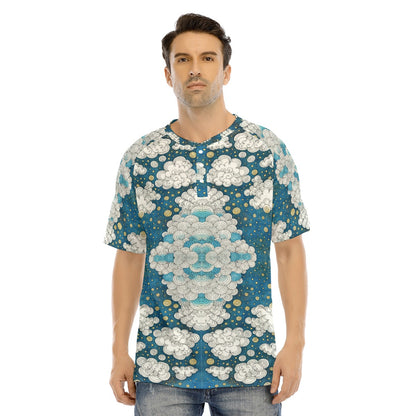 Men's Raglan Sleeve T-shirt With Button Closure