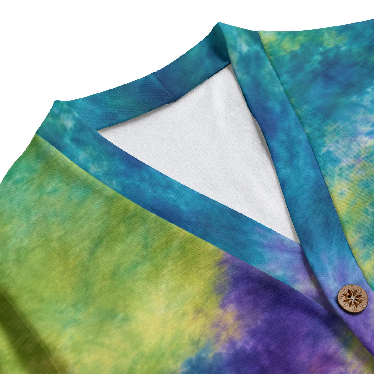 Unisex V-Neck Knitted-Fleece Button Cardigan - view 3