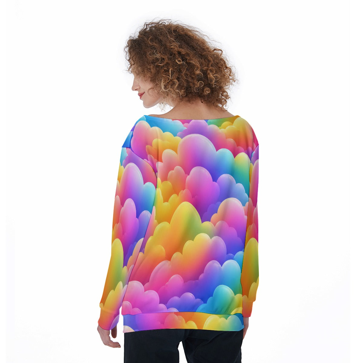 Women's Off-Shoulder Sweatshirt
