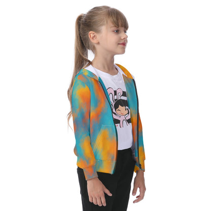 Unisex Kid's Zip-up Hoodie With Patch Pocket