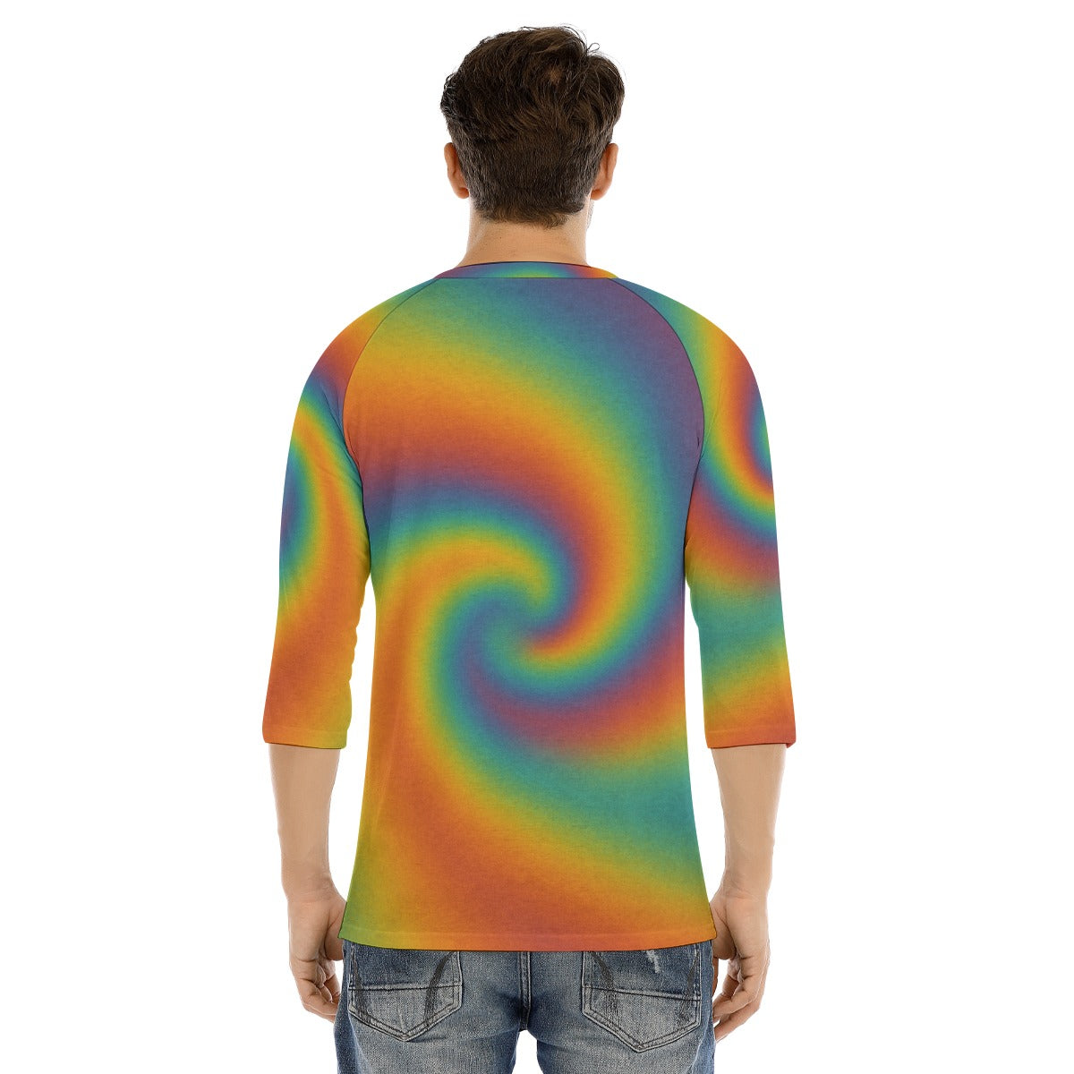 Men's Bracelet Sleeve T-shirt With Button Closure - view 4