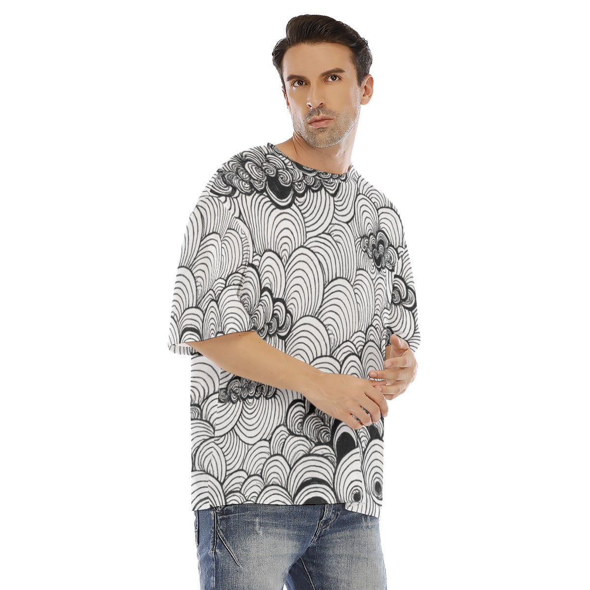 Men's Drop Shoulder T-shirt With Short Sleeve