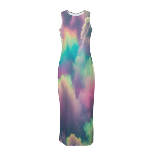 Women's Beach Perspective Chiffon Sleeveless Dress