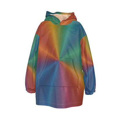 Unisex Kid's Sherpa Fleece Hoodie Blanket