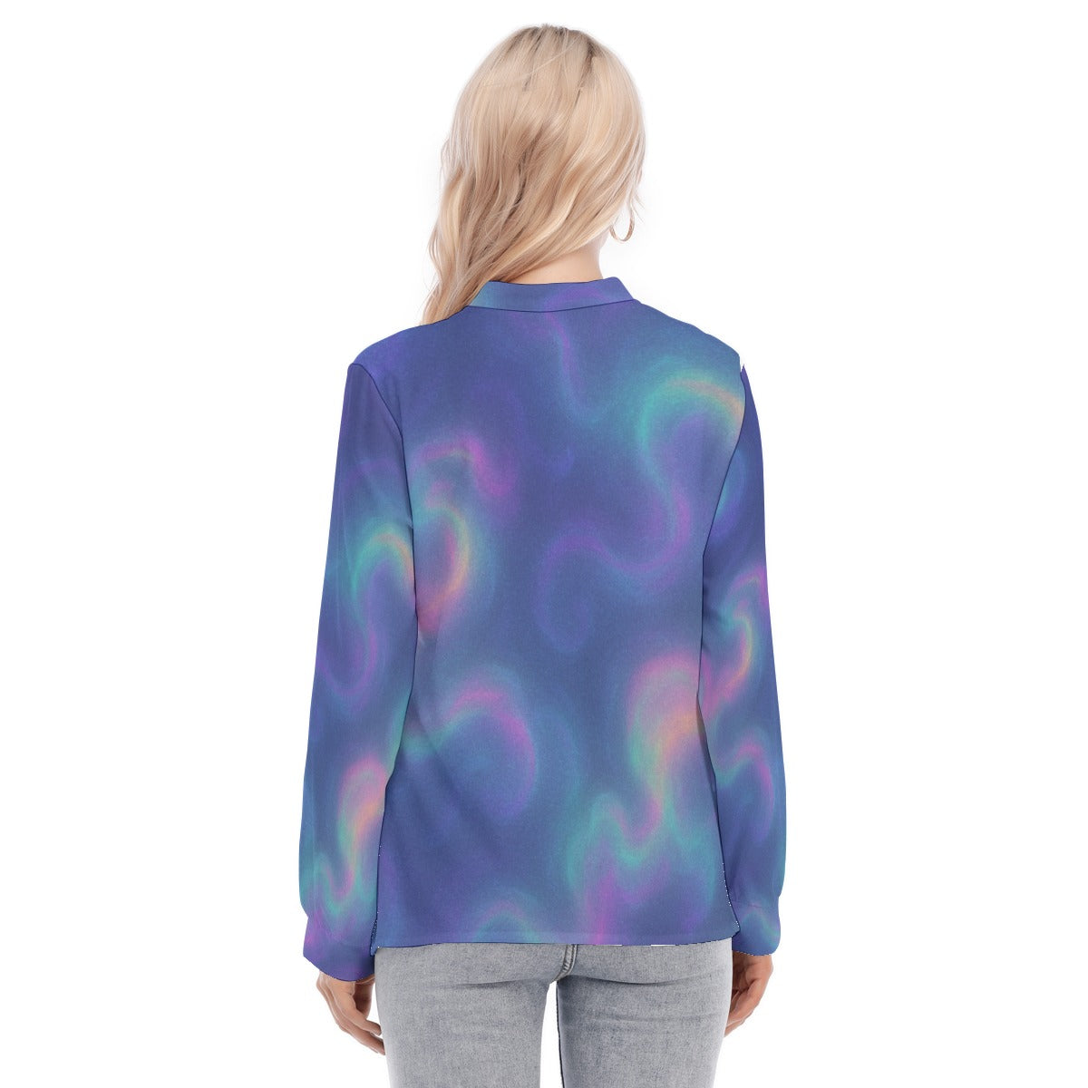 Women's Long Sleeve Blouse With Button Closure