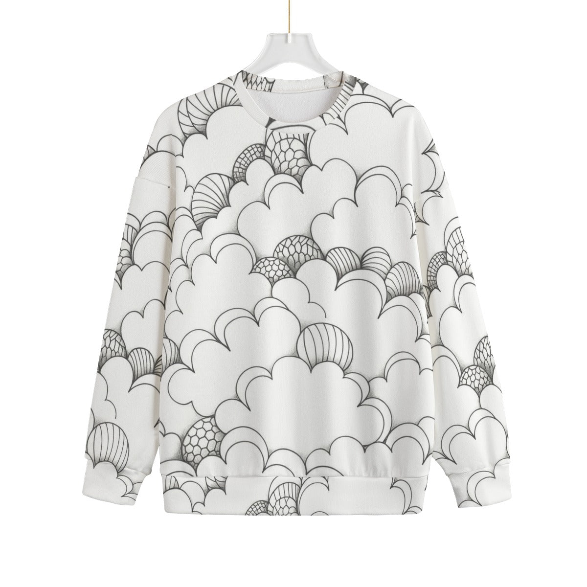 Unisex Drop-shoulder Knitted Fleece Sweater - view 1