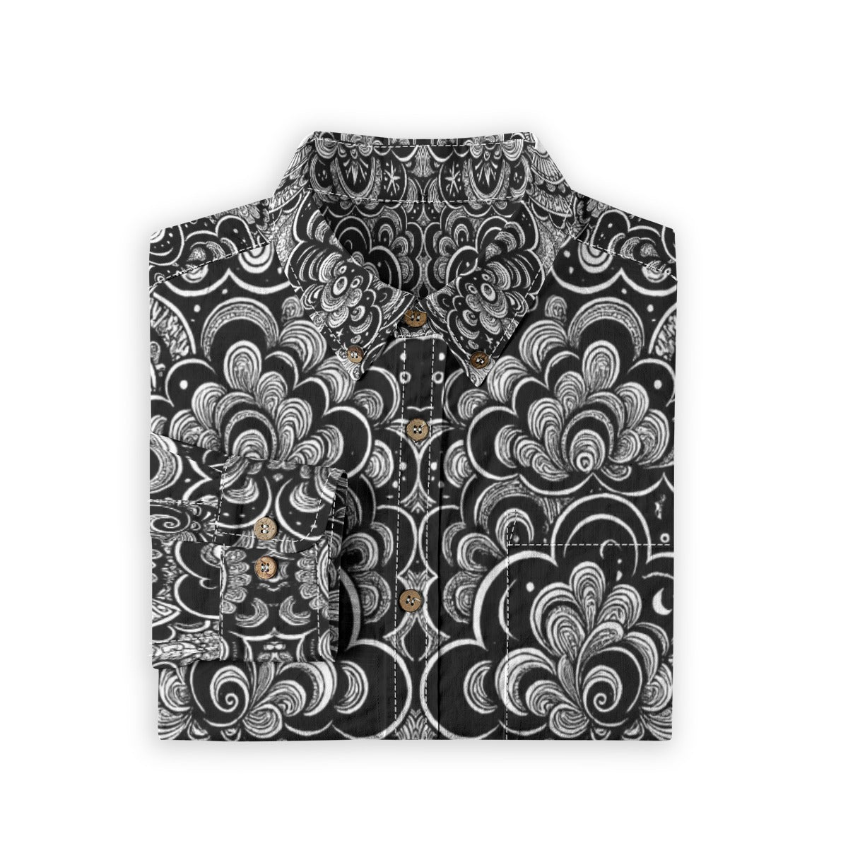 Men's Casual Lapel Long Sleeve Shirt|125GSM Cotton