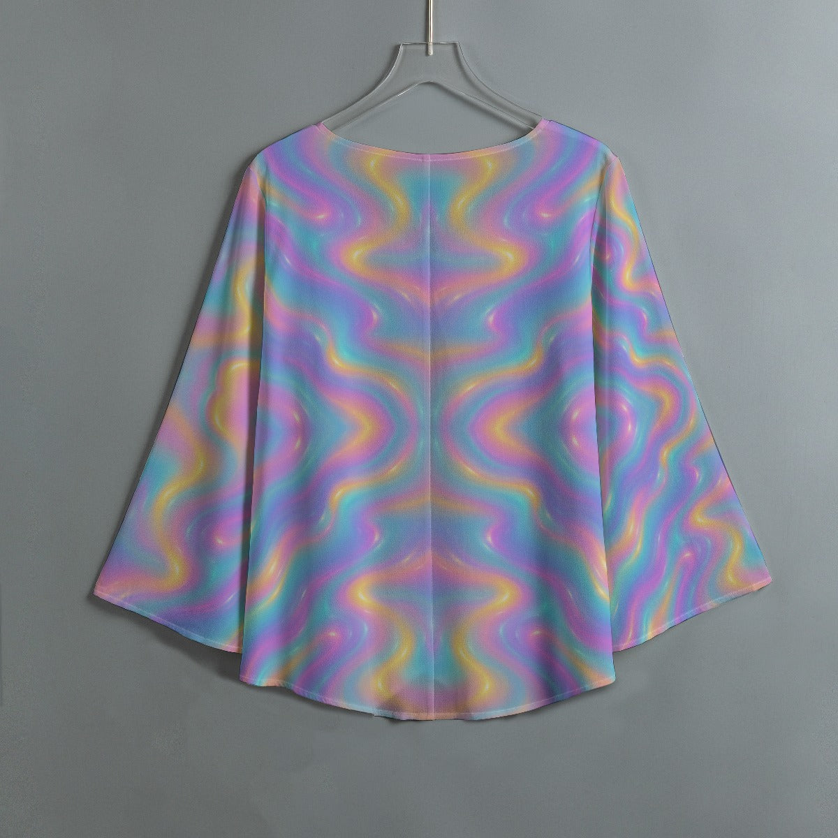 Women's V-neck T-shirt With Irregular Hem