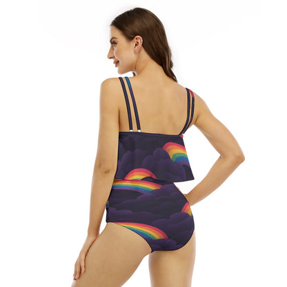 Women's Ruffled Vest Bikini Swimsuit