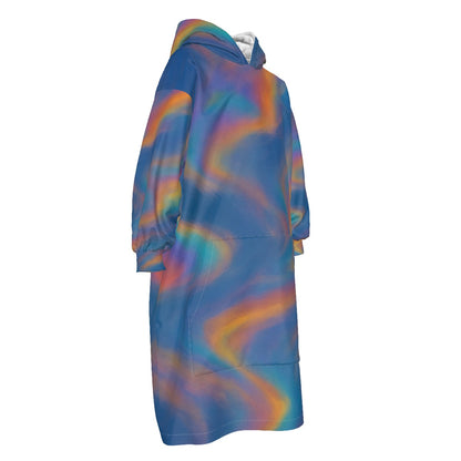 Unisex Kid's Sherpa Fleece Mid-Length Hoodie Blanket