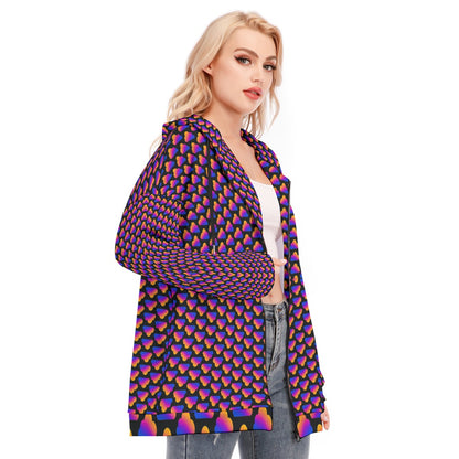 Women's Long Hoodie With Zipper Closure