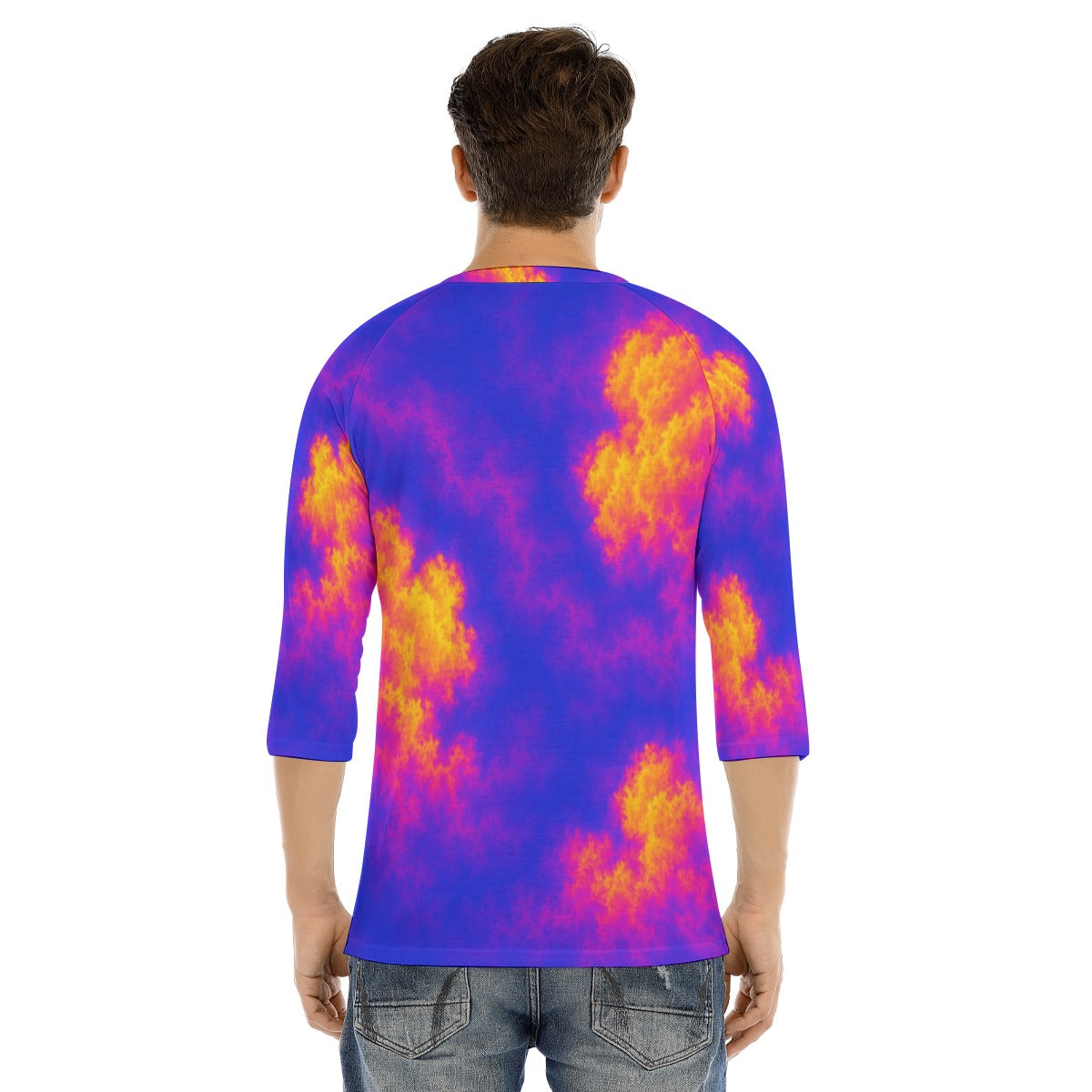 Men's Bracelet Sleeve T-shirt With Button Closure - view 4