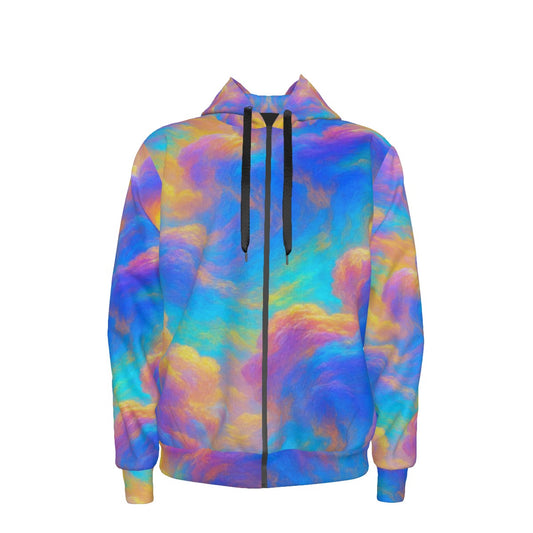 Unisex Zipper Hoodie With Black Lining