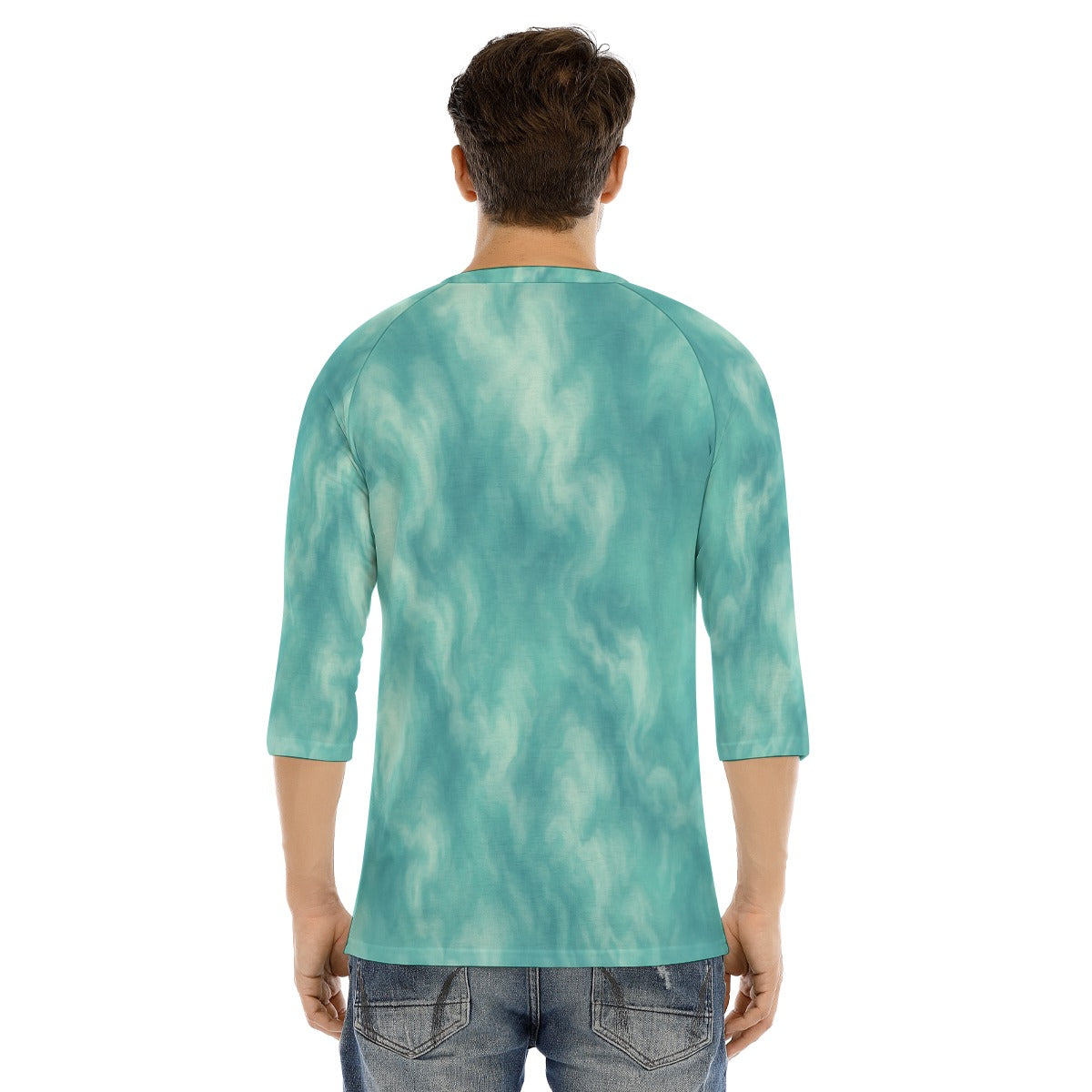 Men's Bracelet Sleeve T-shirt With Button Closure - view 4