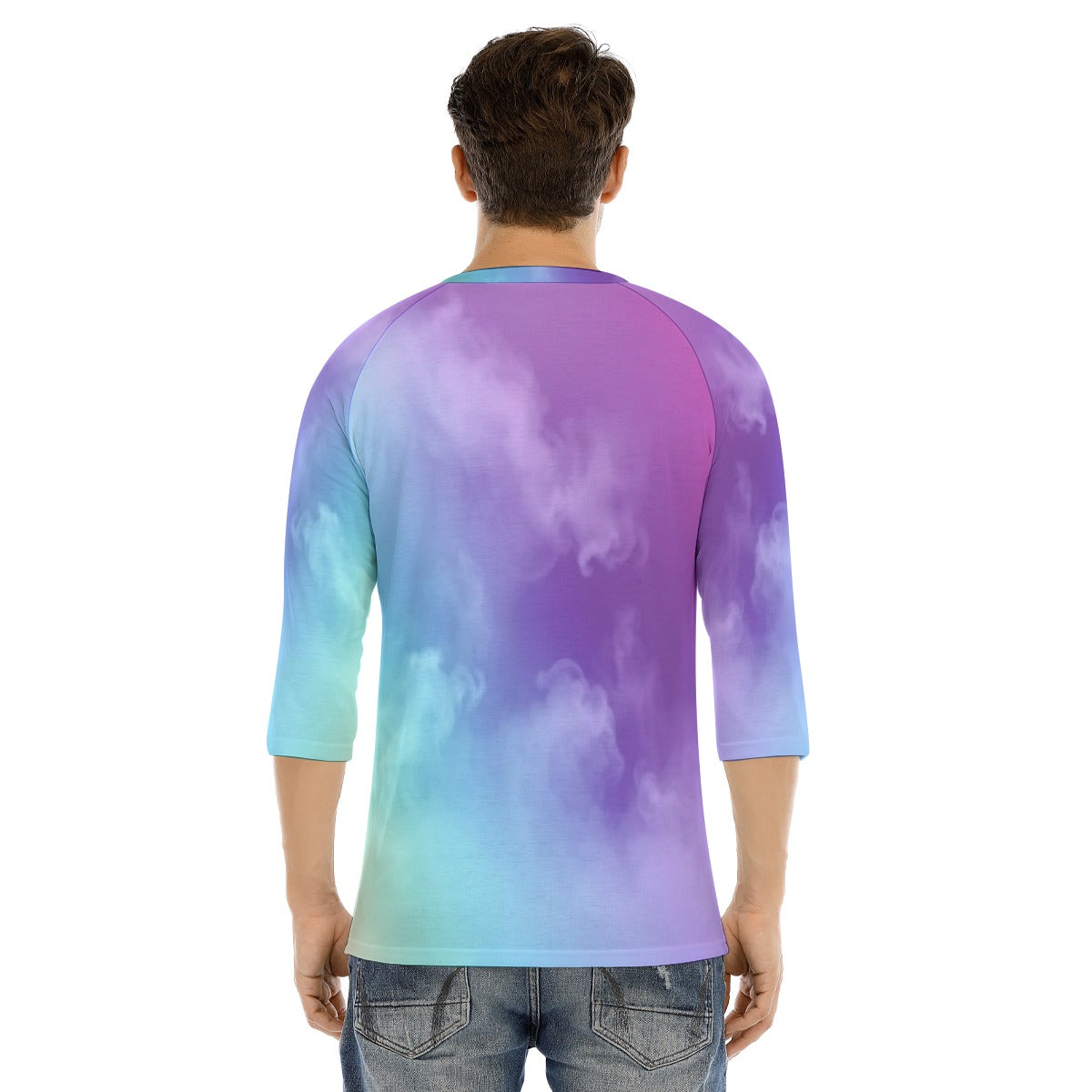 Men's Bracelet Sleeve T-shirt With Button Closure - view 4