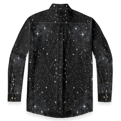 Men's Casual Lapel Long Sleeve Shirt|125GSM Cotton