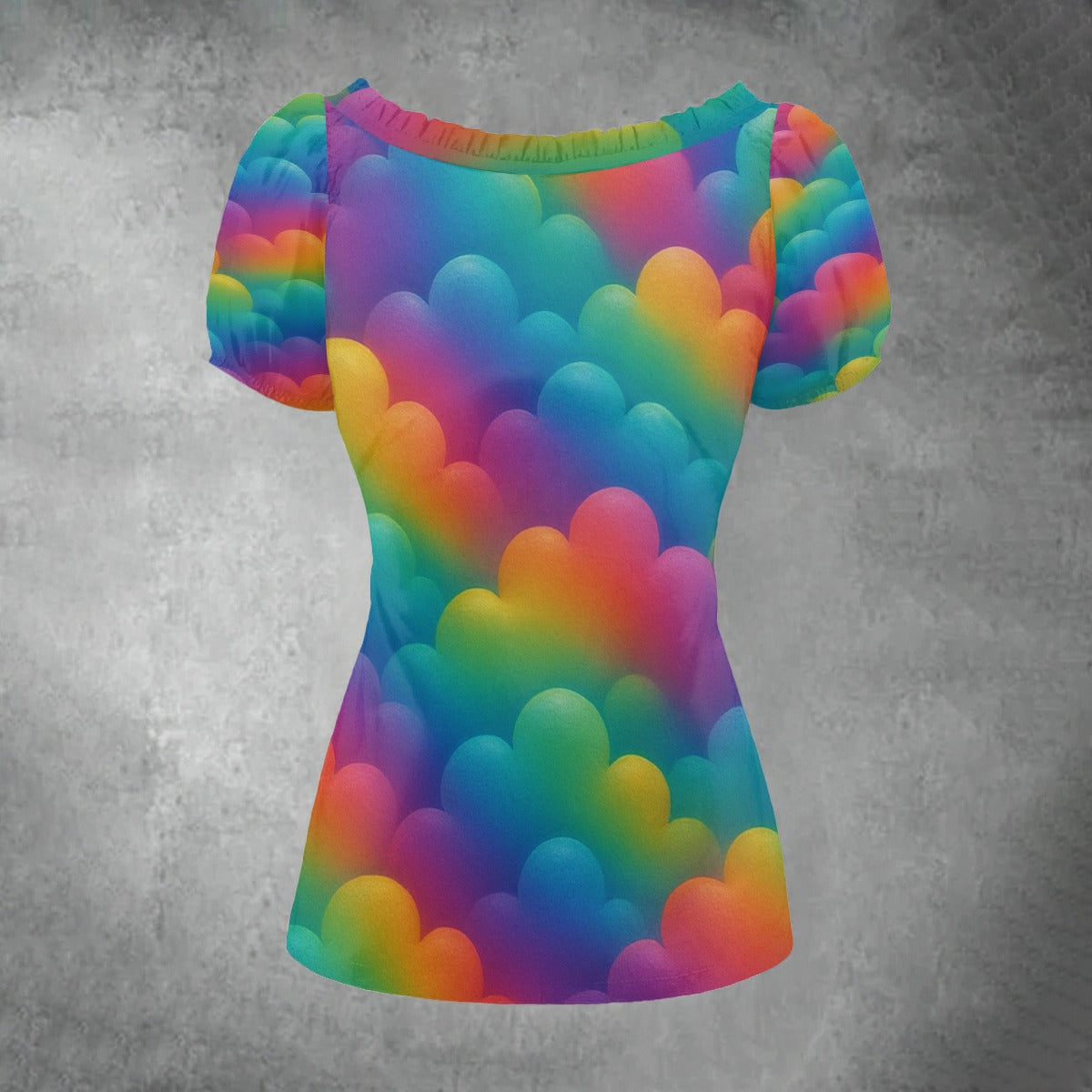 Women's Puff Sleeve Pleated Shirt