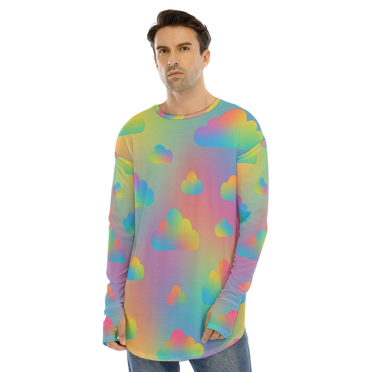 Men's Fingerless Long Sleeve T-shirt