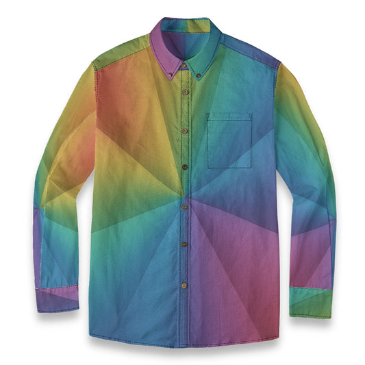 Men's Casual Lapel Long Sleeve Shirt|125GSM Cotton