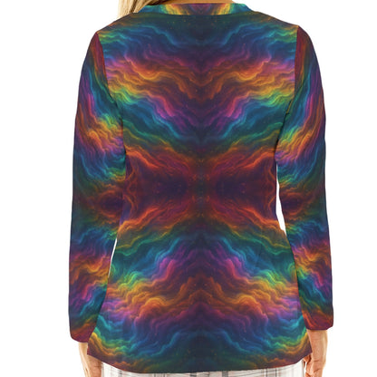 Women's Loose V-Neck T-Shirt With Long Sleeve