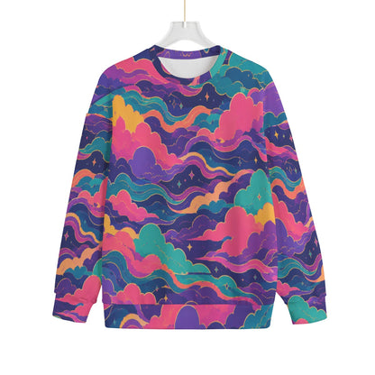 Unisex Drop-shoulder Knitted Fleece Sweater - view 1