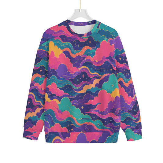 Unisex Drop-shoulder Knitted Fleece Sweater - view 1