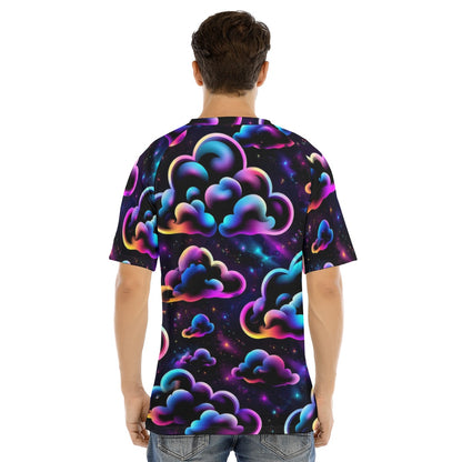 Men's Raglan Sleeve T-shirt With Button Closure