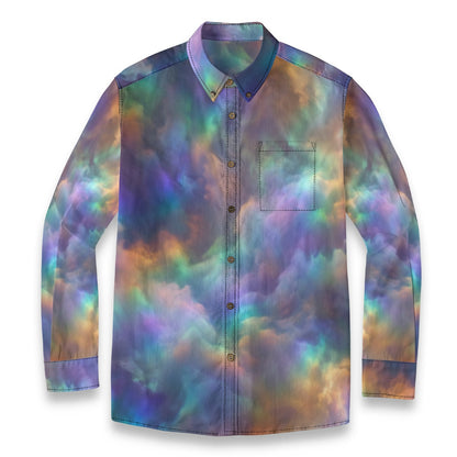 Men's Casual Lapel Long Sleeve Shirt|125GSM Cotton