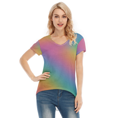 Women's V-neck Short Sleeve T-shirt