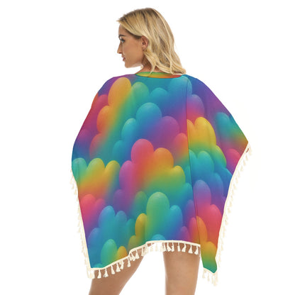 Women's Square Fringed Shawl