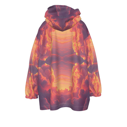 Unisex Kid's Sherpa Fleece Hoodie Blanket