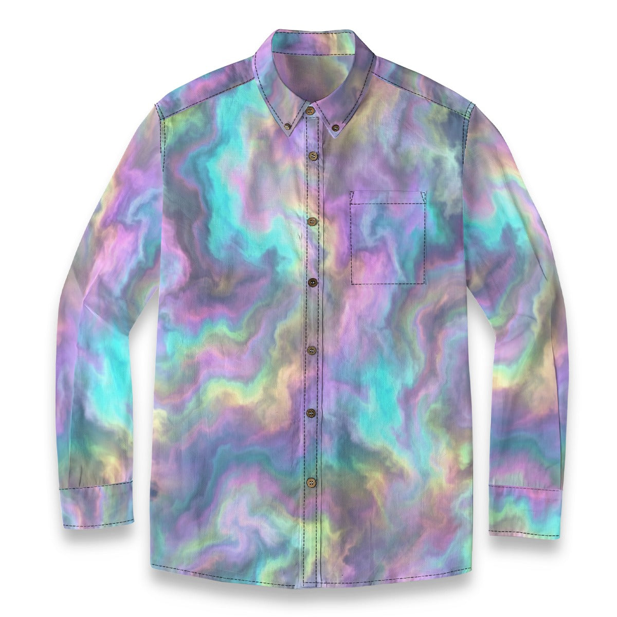 Men's Casual Lapel Long Sleeve Shirt|125GSM Cotton