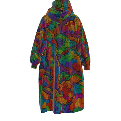 Unisex Kid's Sherpa Fleece Mid-Length Hoodie Blanket