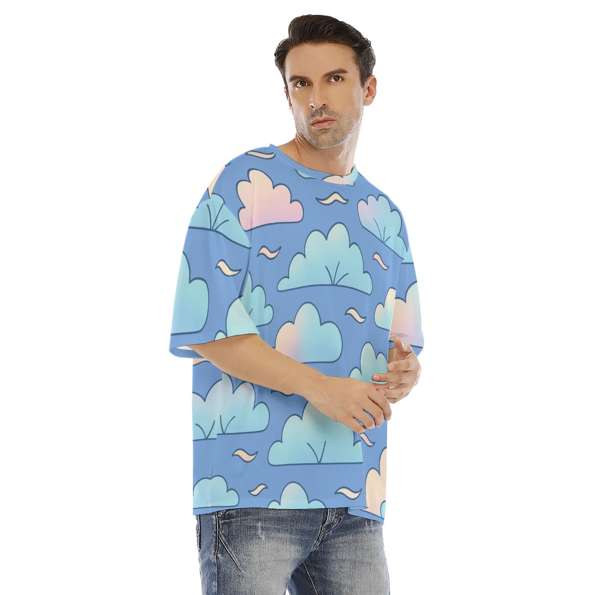 Men's Drop Shoulder T-shirt With Short Sleeve