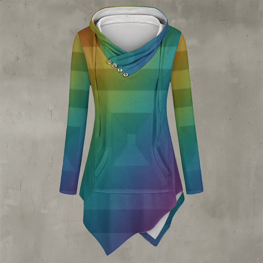 Women's Asymmetric Hem Hoodie