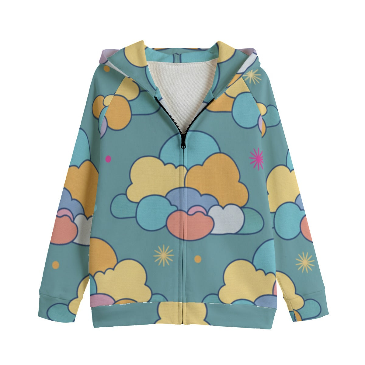 Kid's Zip Up Raglan Sleeve Hoodie | 310GSM Cotton