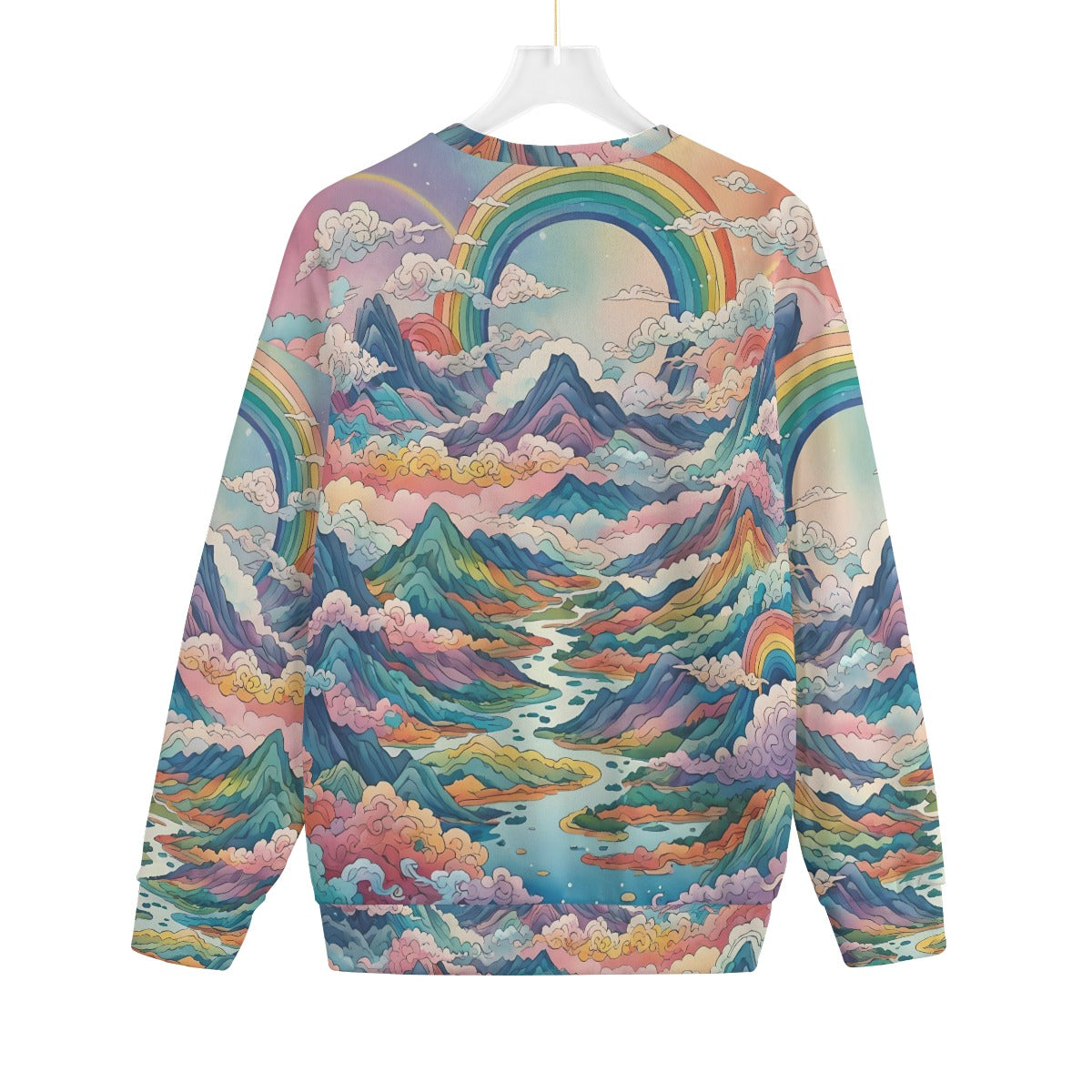 Unisex Drop-shoulder Knitted Fleece Sweater - view 2