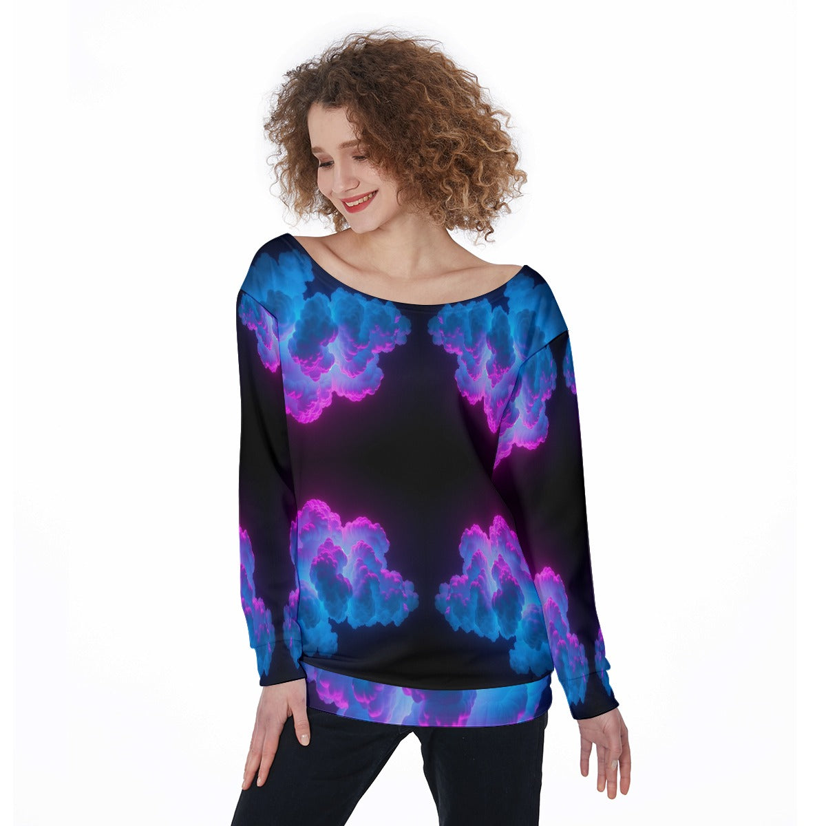 Women's Off-Shoulder Sweatshirt