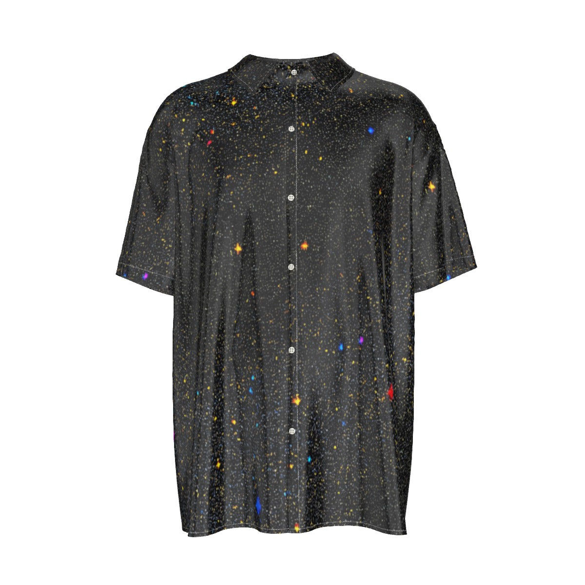 Men's Imitation Silk Short-Sleeved Shirt