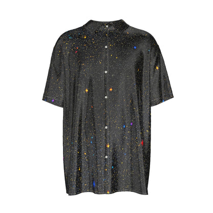 Men's Imitation Silk Short-Sleeved Shirt