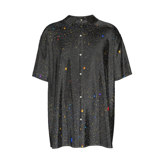 Men's Imitation Silk Short-Sleeved Shirt