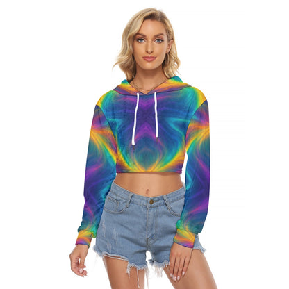 Women's Crop Top Hoodie|Velvet